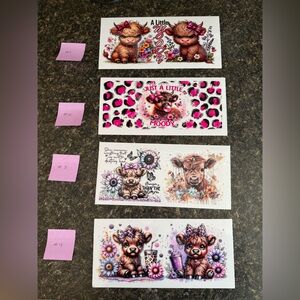 CUSTOM - See decals! 16oz Glass Cup with Bamboo Lid, Straw & Straw Cleaner